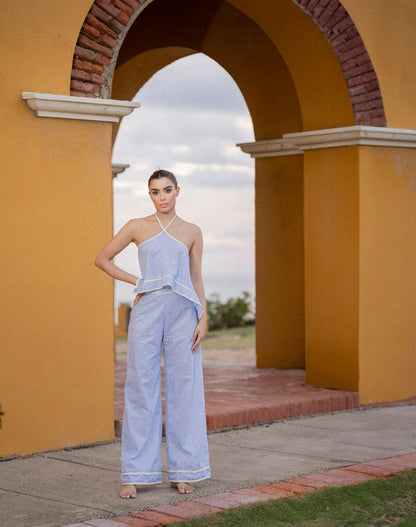 BLUSA PERLA BABY BLUE